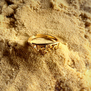 Prachurita (Abundance) 92.5 Silver Shakti Ring ( with 22k Gold-plating)