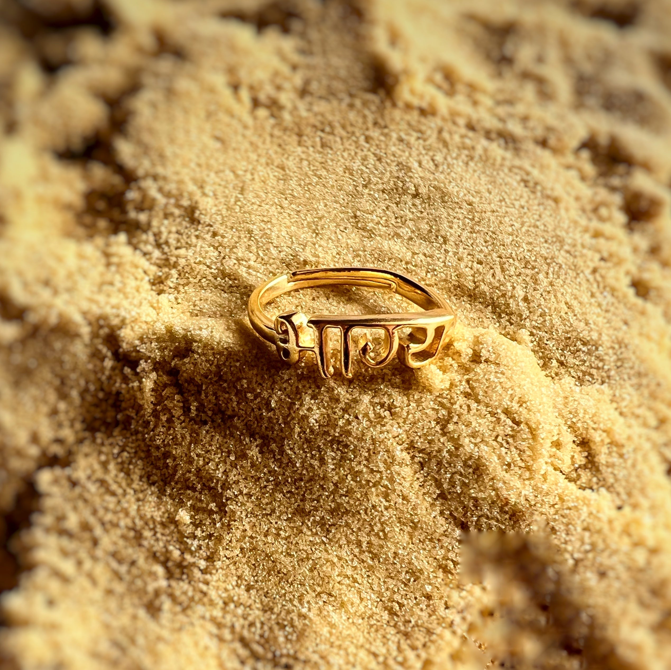 Bhagya (Destiny) 92.5 Silver Shakti Ring (  with 22k Gold-plating)