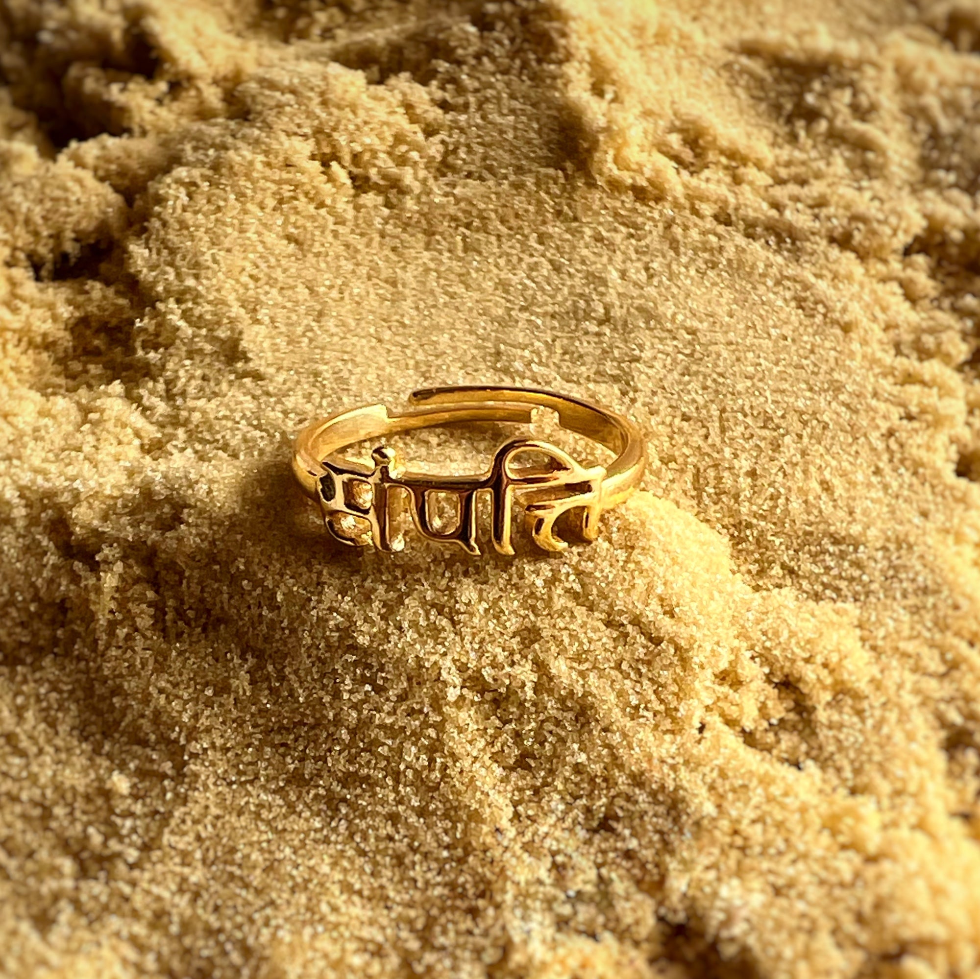 Sampati (Wealth) 92.5 Silver Shakti Ring (with 22k Gold-plating)
