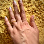 Bhagya (Destiny) 92.5 Silver Shakti Ring (  with 22k Gold-plating)