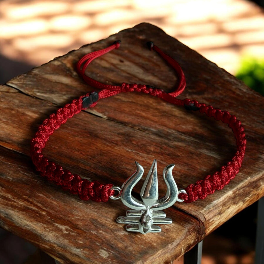 MEN Mahadev's Trishul Gaze 92.5 silver Bracelet