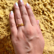 Sampati (Wealth) 92.5 Silver Shakti Ring (with 22k Gold-plating)