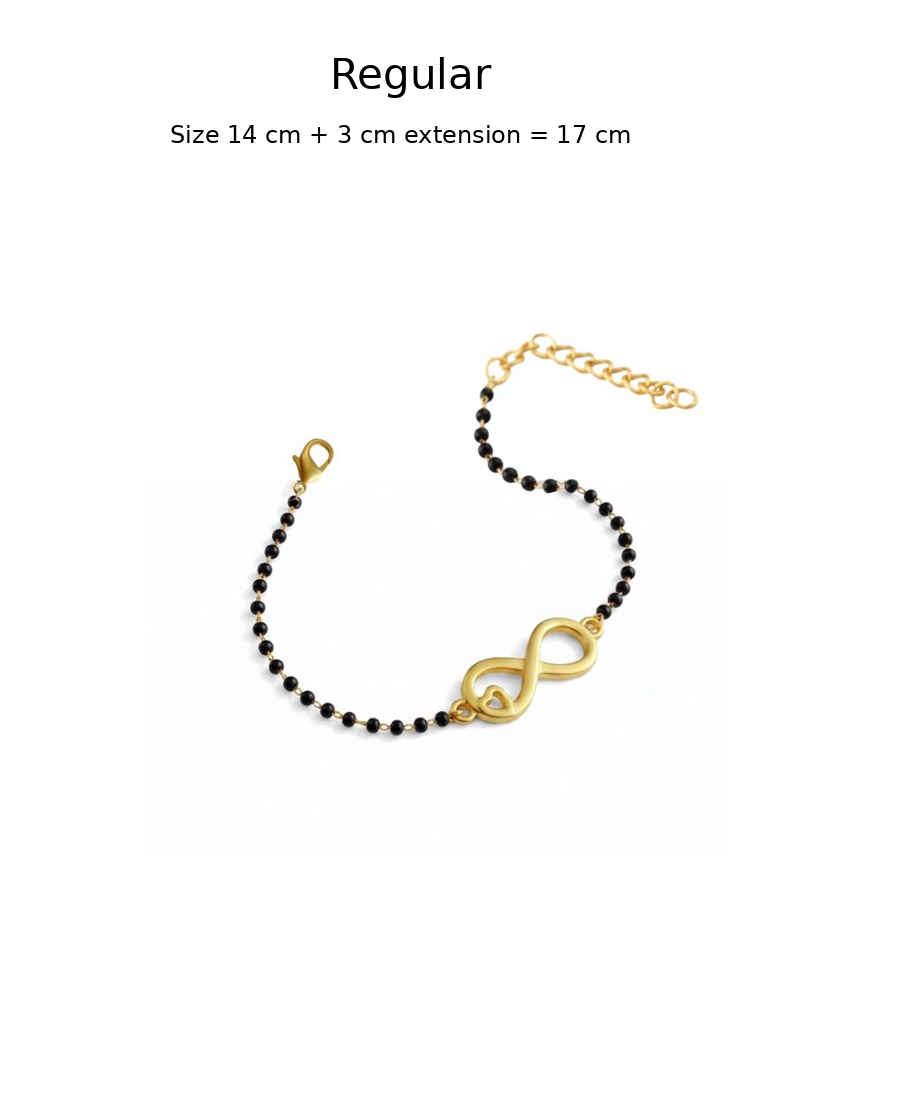 Women Infinite Love 22k Gold-plated Brass Bracelet with Black Onyx