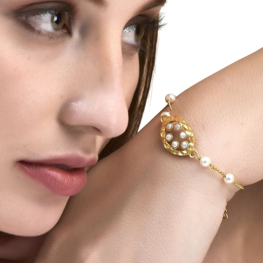 Sunflower Pearl Bracelet