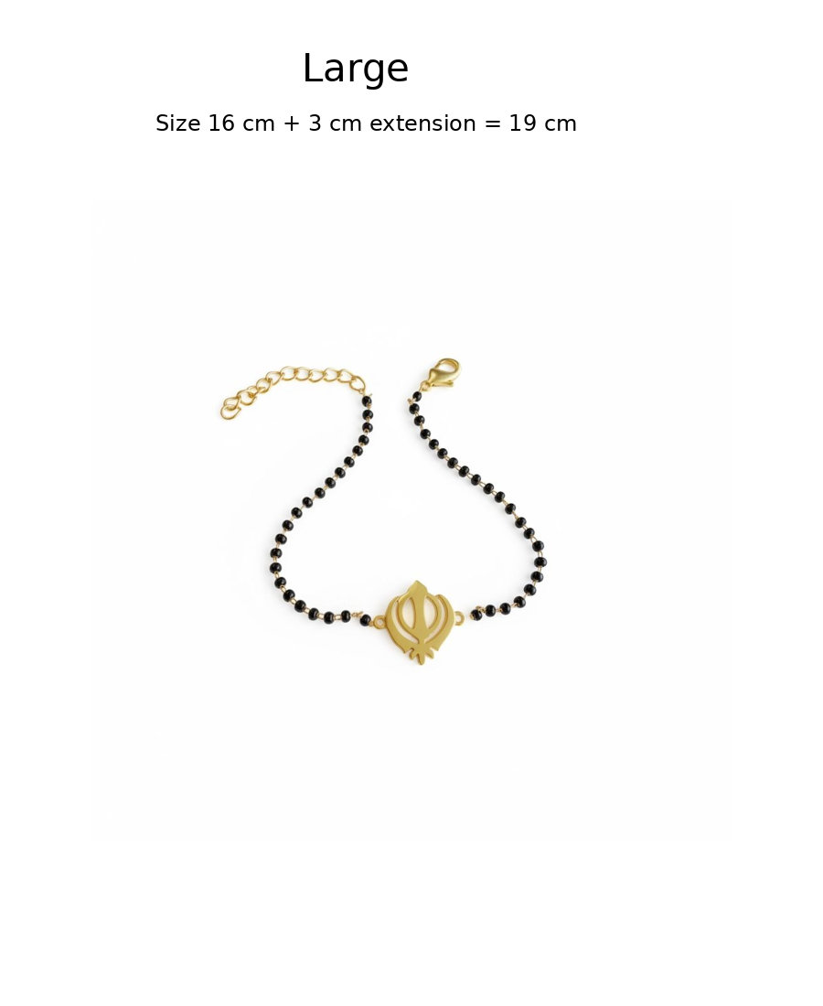 Women Khanda 22k Gold-plated Brass Bracelet with Black Onyx