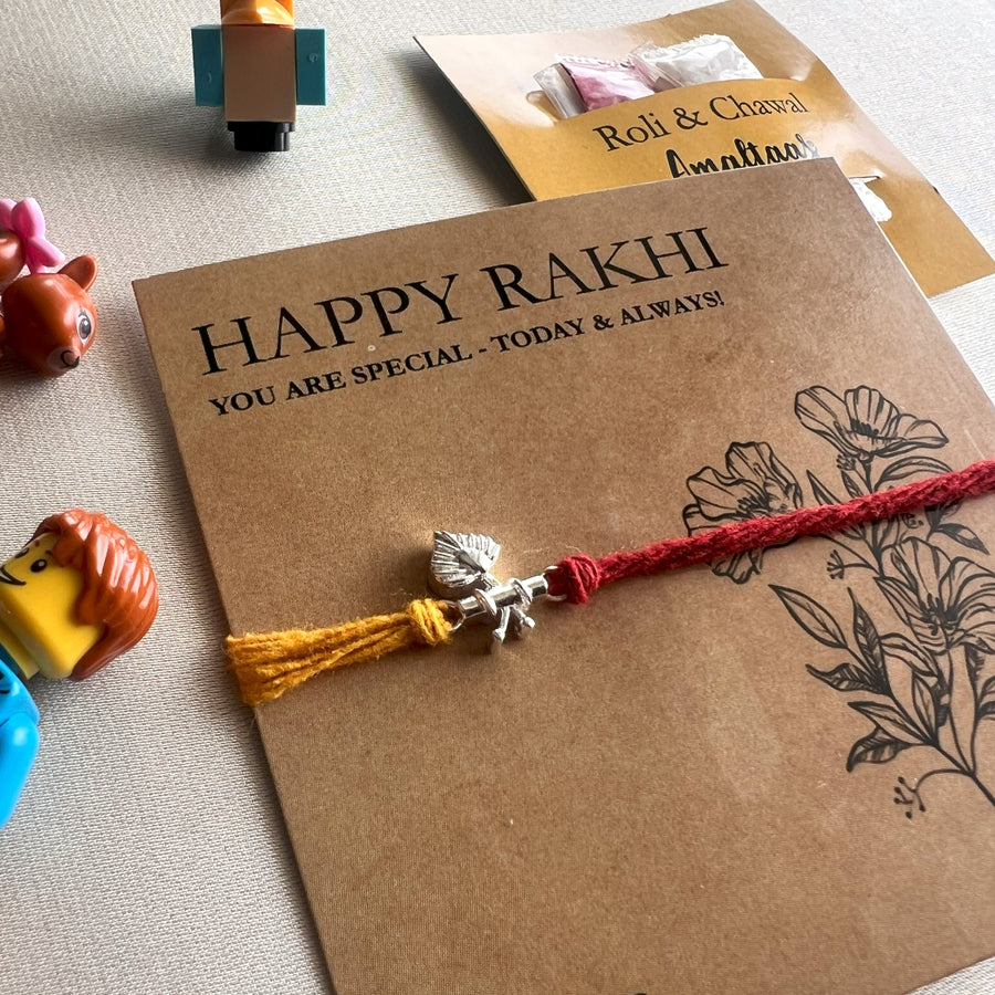 KIDS- Morphank Basuri 92.5 Pure Silver Rakhi