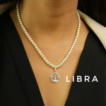 Libra Pearl 92.5 Silver Necklace PLUS Free Thread Bracelet