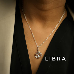 
            
                Load image into Gallery viewer, Libra Chain 92.5 Silver Necklace PLUS Free Thread Bracelet
            
        