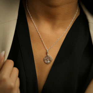 
            
                Load image into Gallery viewer, Libra Chain 92.5 Silver Necklace PLUS Free Thread Bracelet
            
        