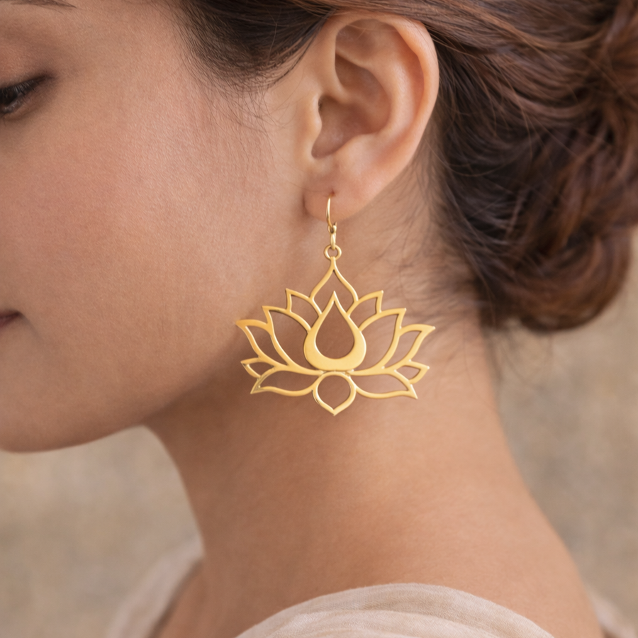 Lotus Statement Earrings