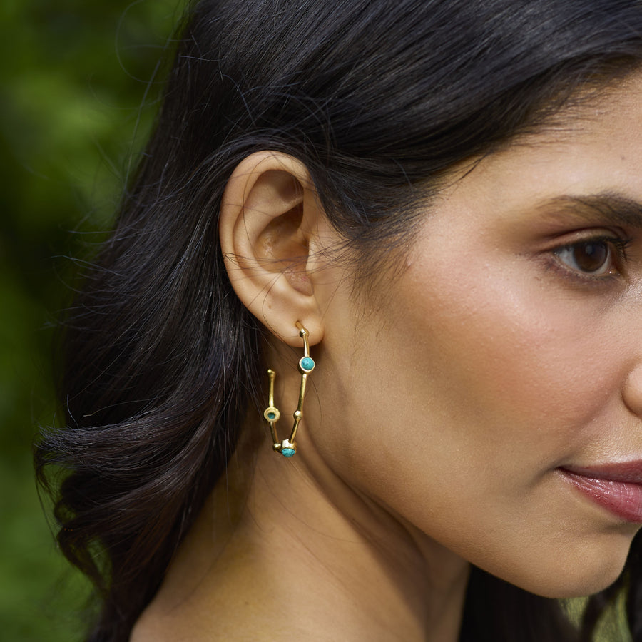 Firoza Hoop Earrings