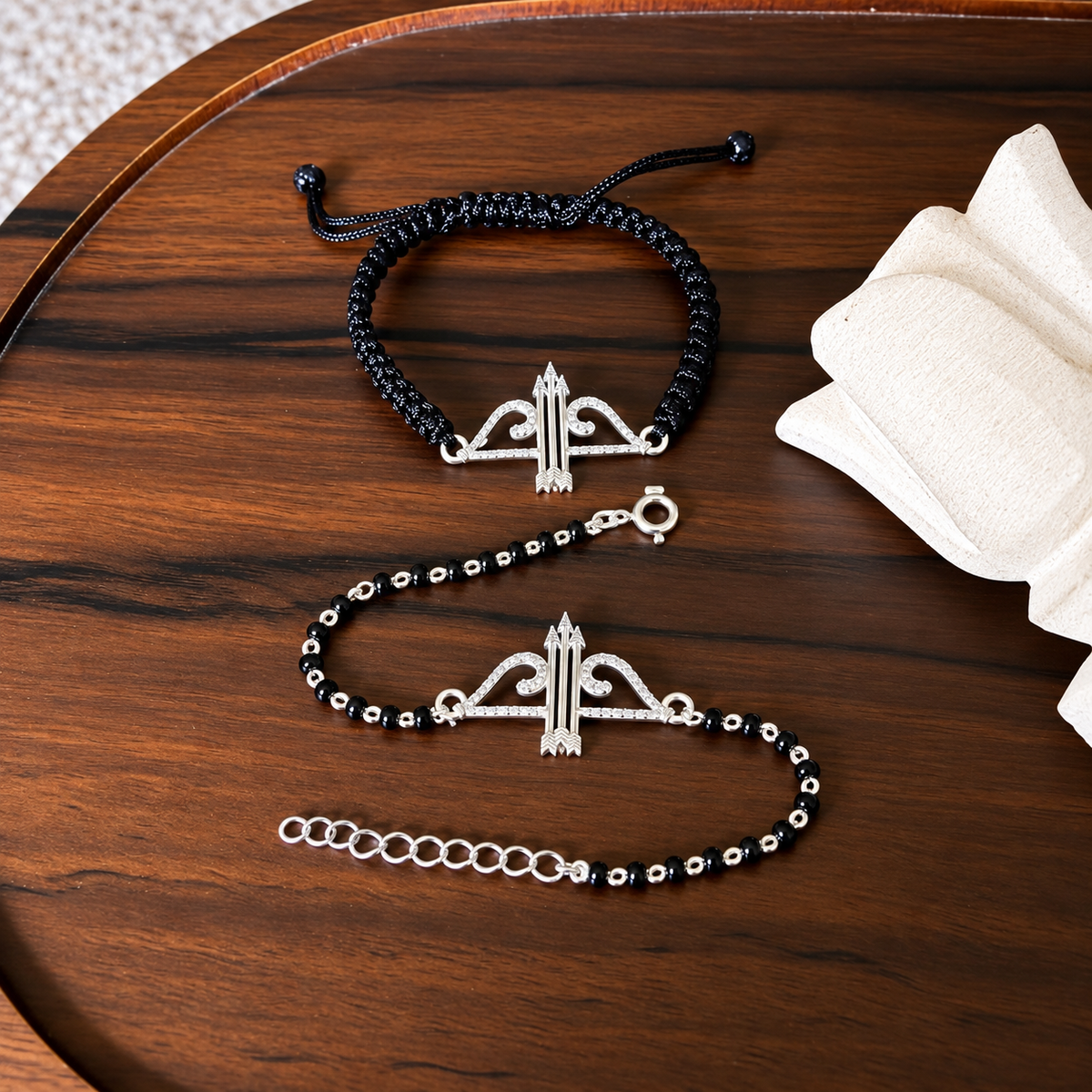 Couple Shubh Shyam Ji - 92.5 Silver Bracelets