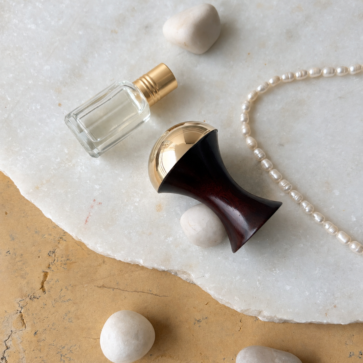 Kansa Massage Wand with Teakwood Handle