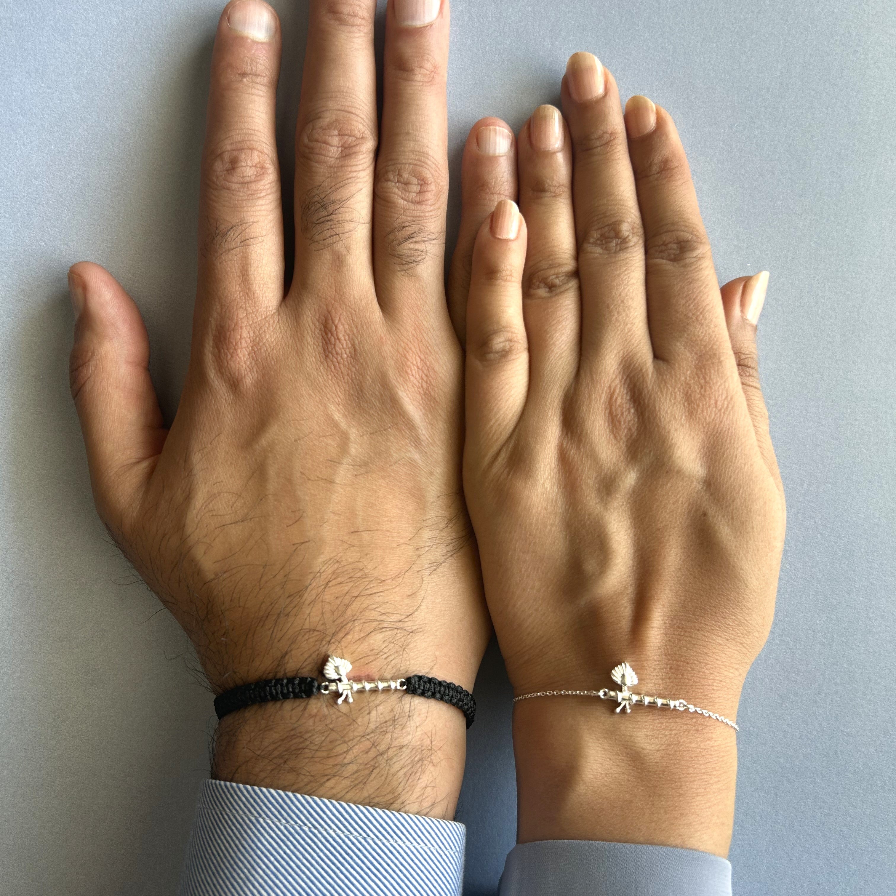 COUPLE - Thakur ji 92.5 Silver Bracelets