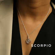 Scorpio Chain Silver 92.5 Necklace PLUS Free Thread Bracelet