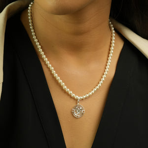 Scorpio Pearl 92.5 Silver Necklace PLUS Free Thread Bracelet