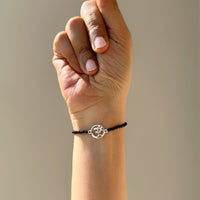Women - OM 92.5 Silver with Black Onyx Beads Bracelet