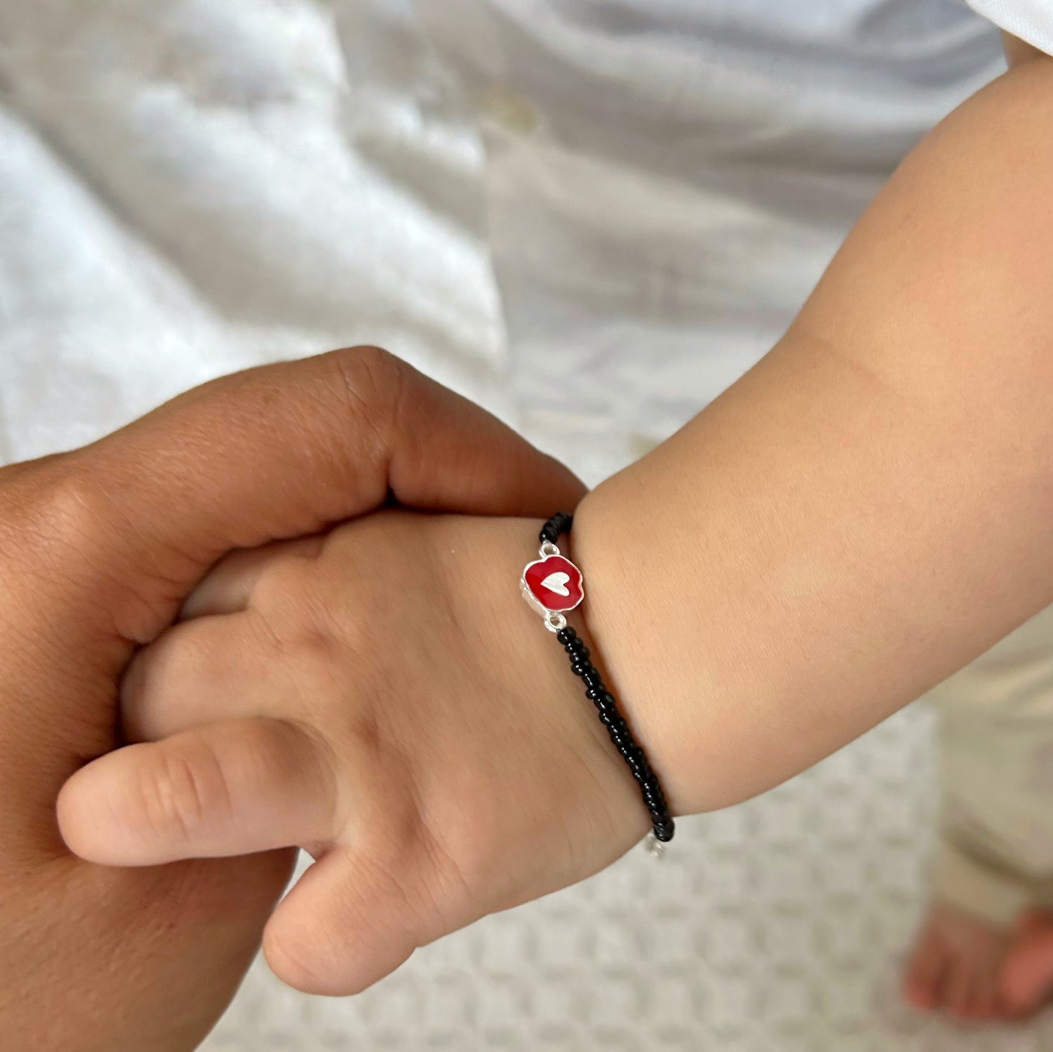 KIDS - (SINGLE) Red Cutie Pie Enamel 92.5 Silver Bracelet