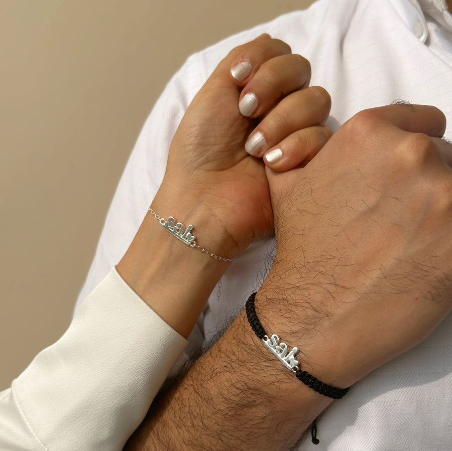 Matching Connecting Bracelets Couple Bracelets 2pcs Magnetic Heart