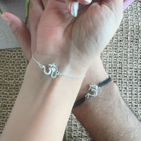 Couple - Shubh Om Ganesha 92.5 Silver Bracelets