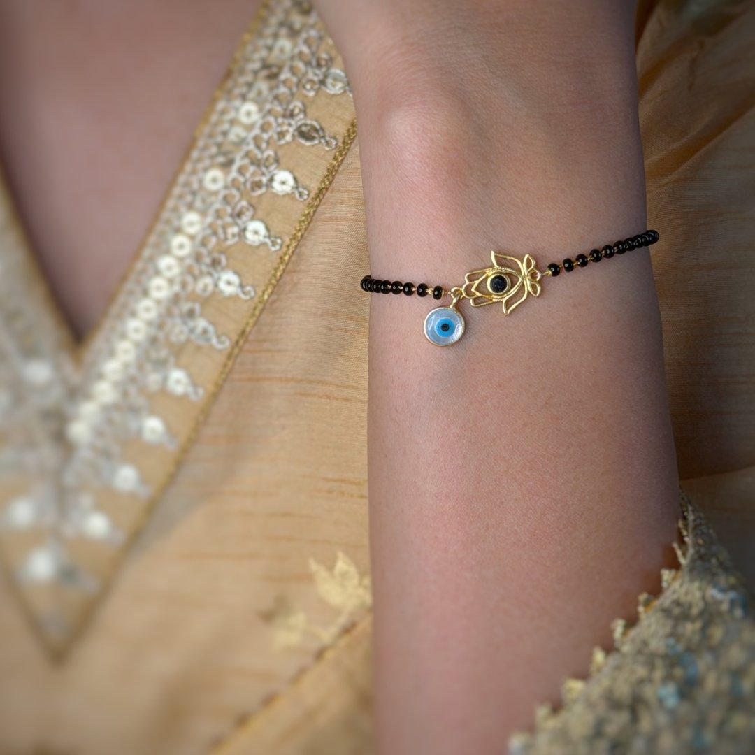 Hamsa Lotus EvilEye Bracelet
