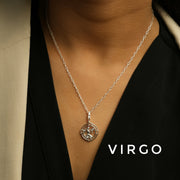 Virgo Chain 92.5 Silver Necklace PLUS Free Thread Bracelet