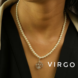 Virgo Pearl 92.5 Silver Necklace PLUS Free Thread Bracelet