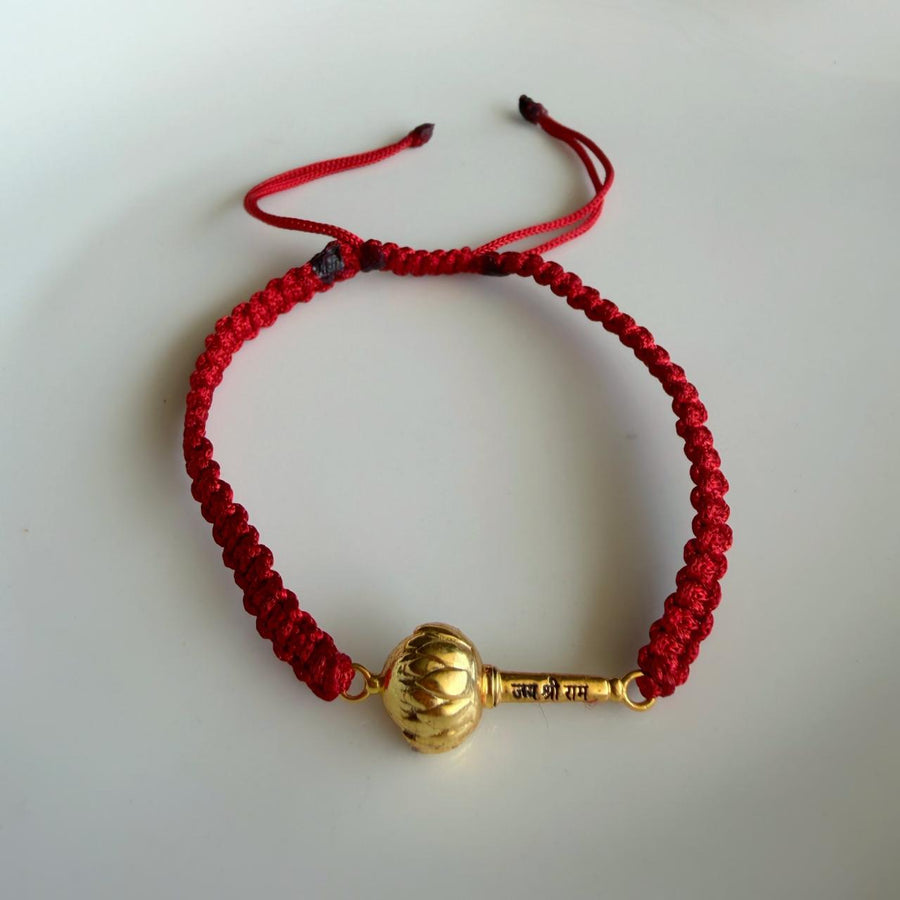 Bajrangbali Gada Bracelet - Blessed 22k Gold-plated