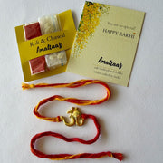 RAKHI- 22k Shubh Om Ganesh Gold-plated
