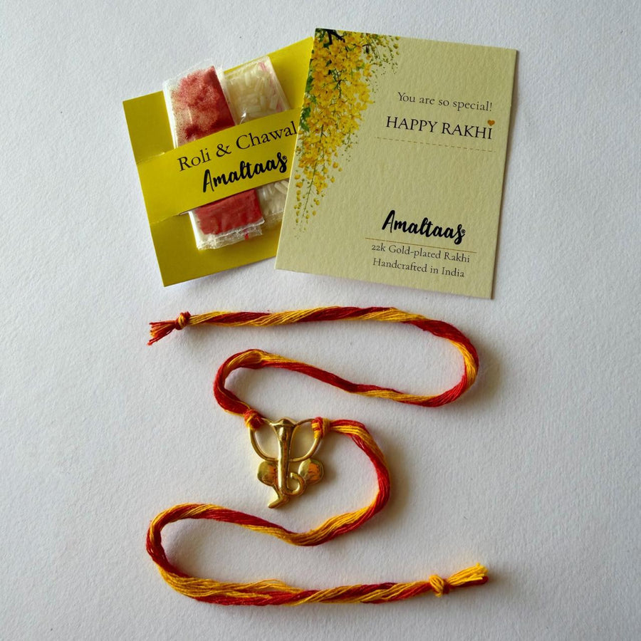 RAKHI-22k-Ganesh ji Gold-plated