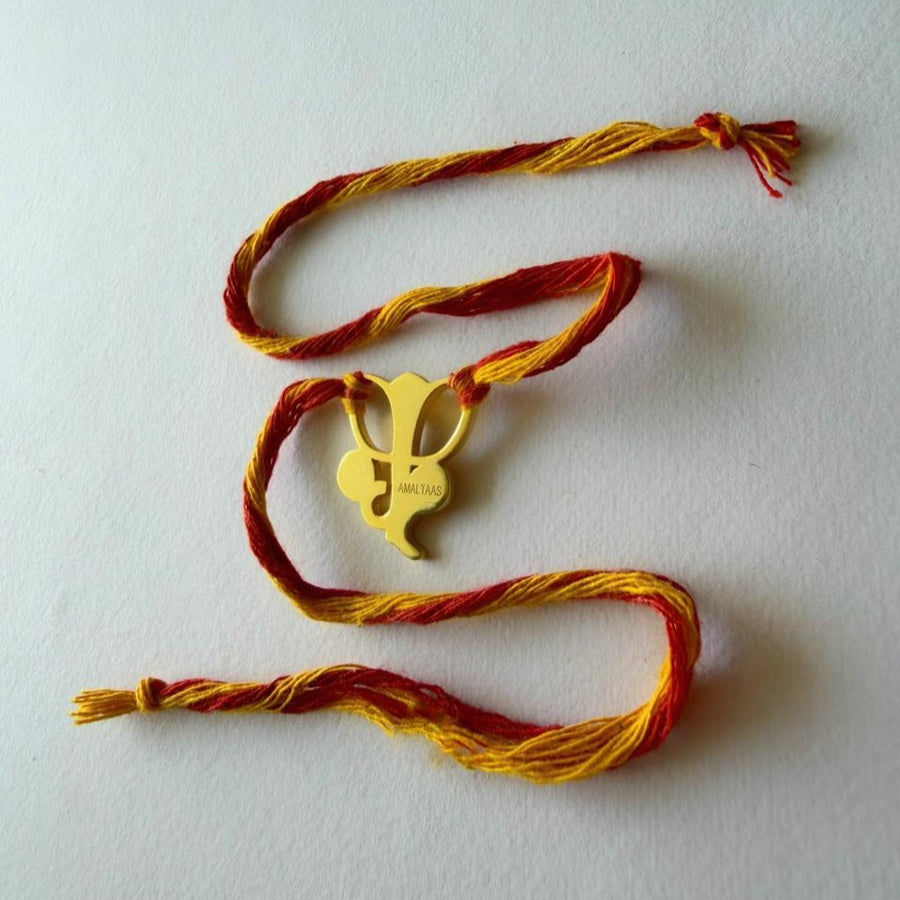 RAKHI-22k-Ganesh ji Gold-plated