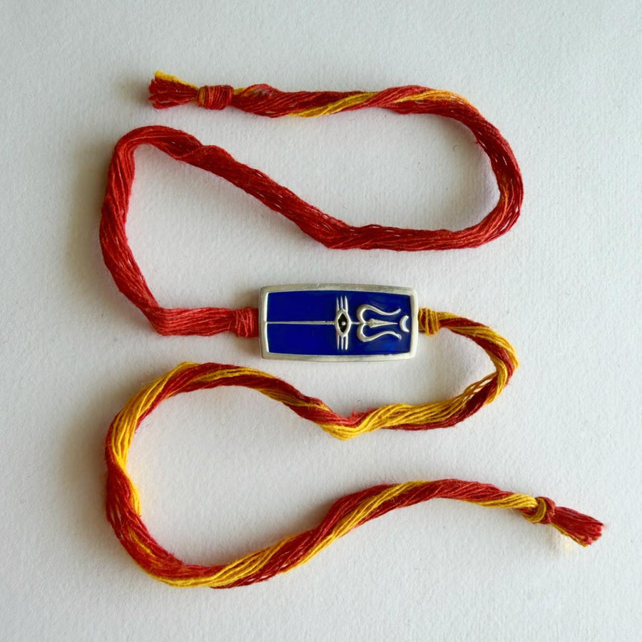SILVER RAKHI - Neelkanth Trishul  92.5 Silver