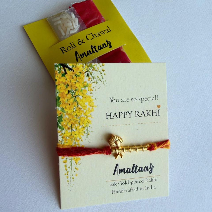 RAKHI – 22K Thakur ji Bansuri   Gold-plated