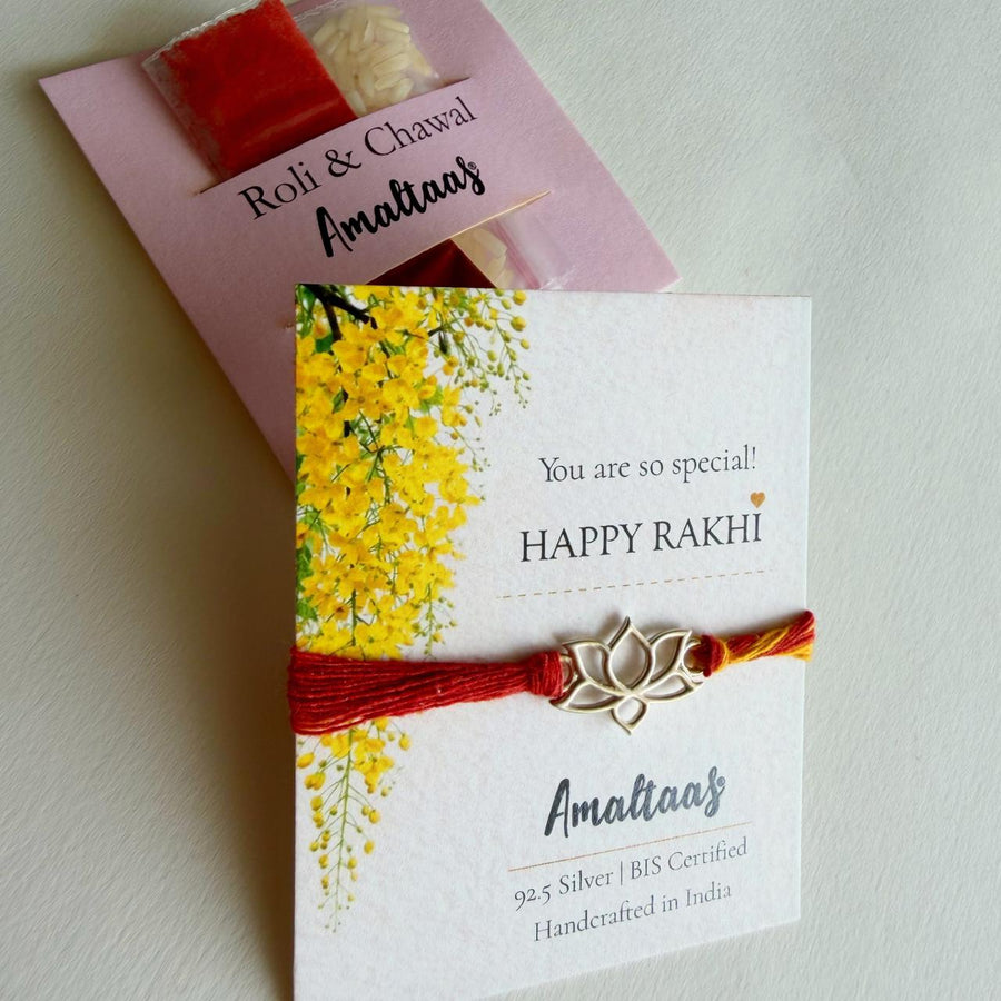 SILVER RAKHI  - Lotus – 92.5 Silver