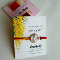 SILVER RAKHI  - Shankh Blessings – 92.5 Silver