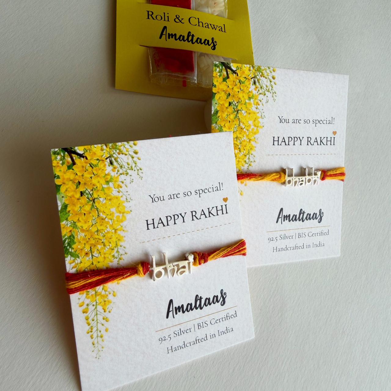 COMBO Bhai & Bhabhi 92.5 Silver Rakhi