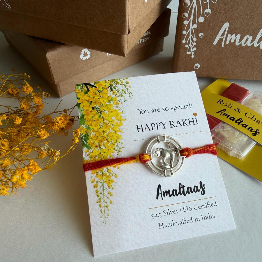 Vrishabh/Taurus Rakhi 92.5 Silver