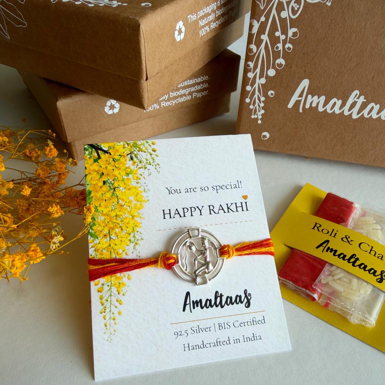 Kumbh/Aquarius Rakhi  92.5 Silver