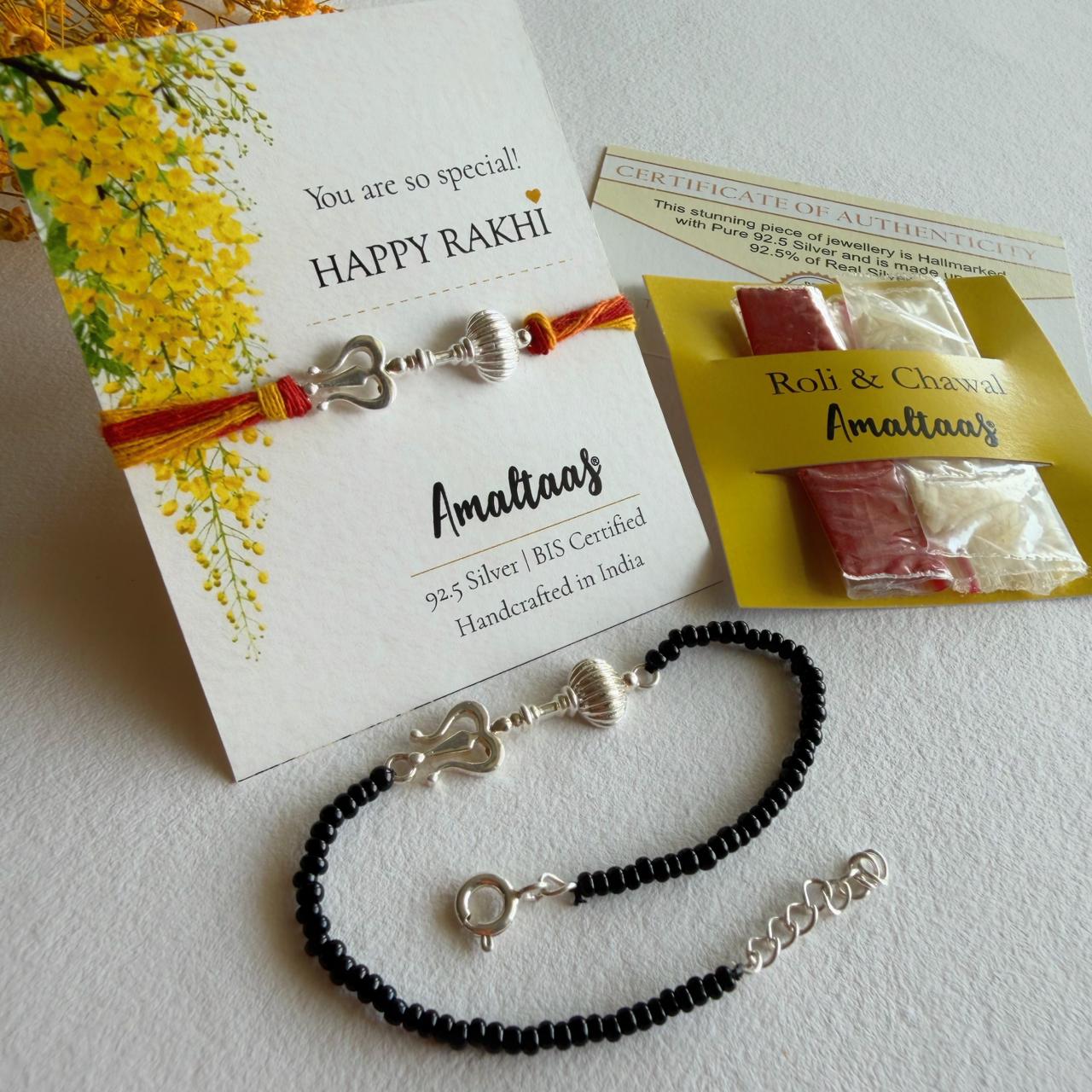 COMBO RAKHI - Shivastra 92.5 Silver Rakhi for Bhai & Bhabhi