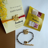 22K COMBO RAKHI - Rabb Rakha Gold-plated For Bhai & Bhabhi