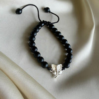 Ganpati Nazar Protection 92.5 Silver Black Onyx Bracelet