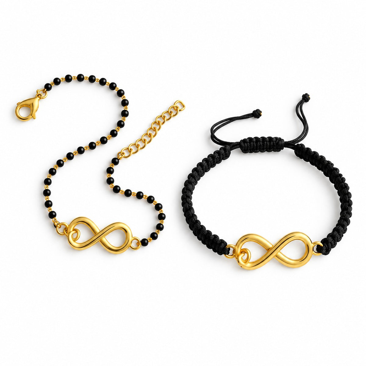 Couple Infinite Love 22k Gold-plated Bracelet