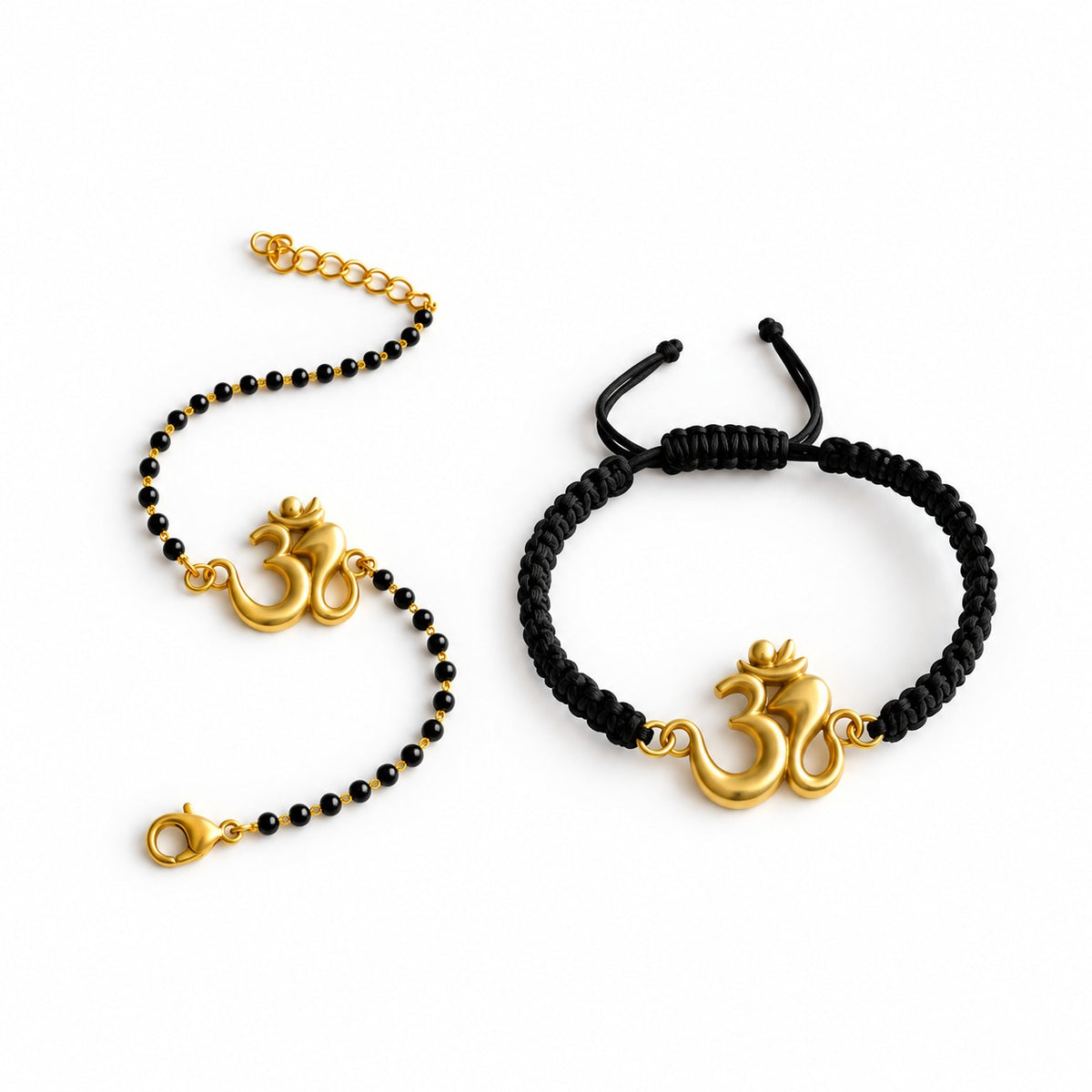 Couple Om Ganesh 22k Gold-plated Bracelet