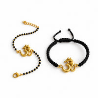 Couple Om Ganesh 22k Gold-plated Bracelet