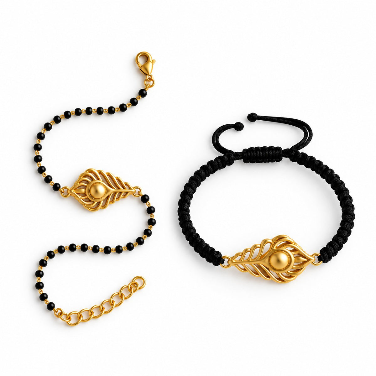 Couple Kanha Morpankh 22k Gold-plated Bracelet