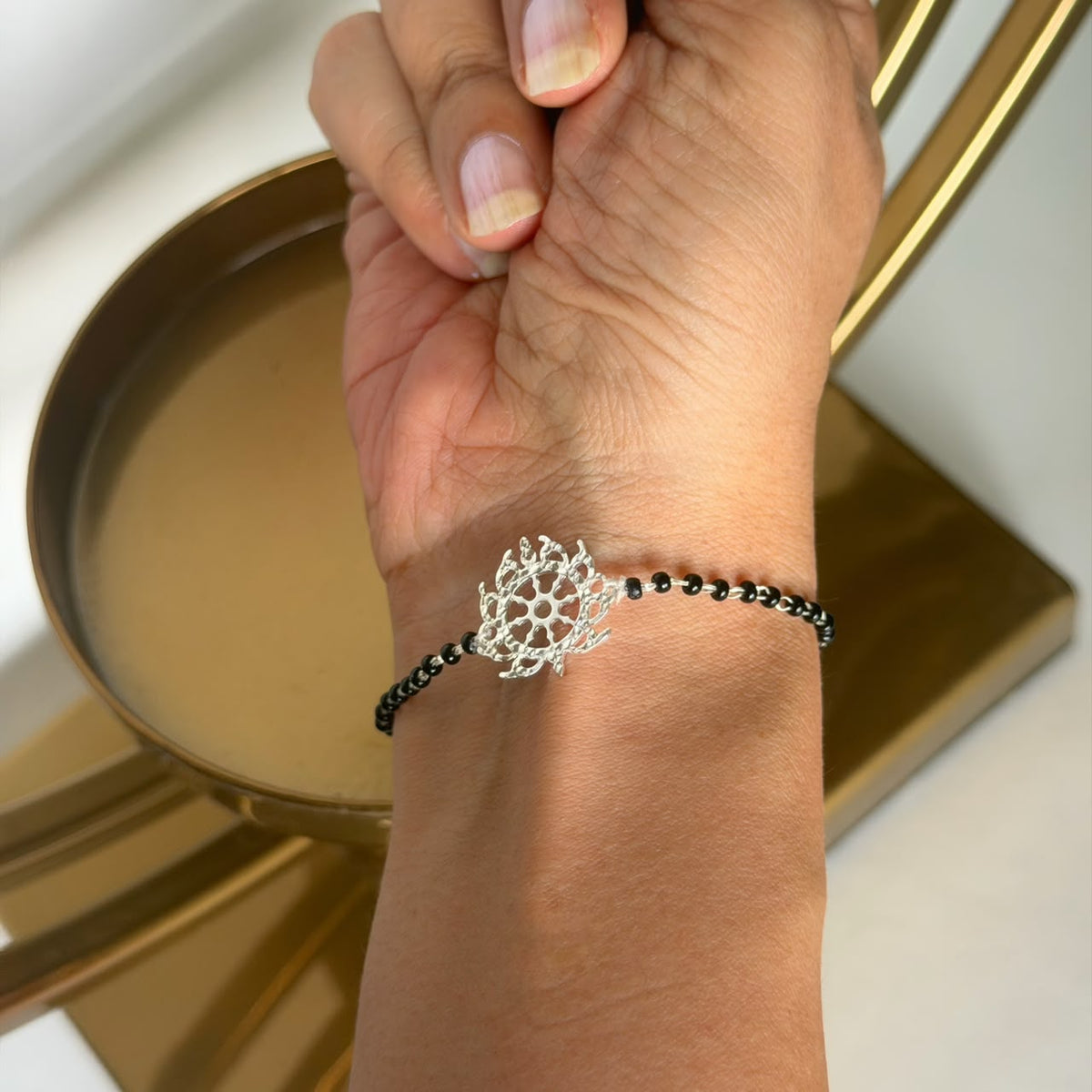Shubh Sudarshan Chakra - 92.5 Silver Nazariya Bracelet