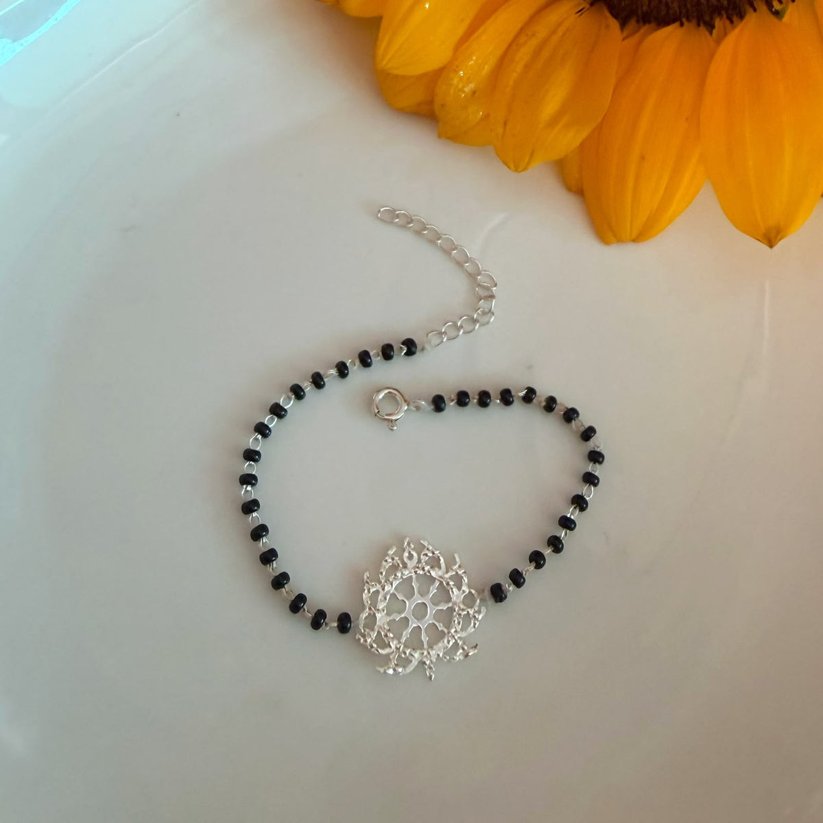 Shubh Sudarshan Chakra - 92.5 Silver Nazariya Bracelet