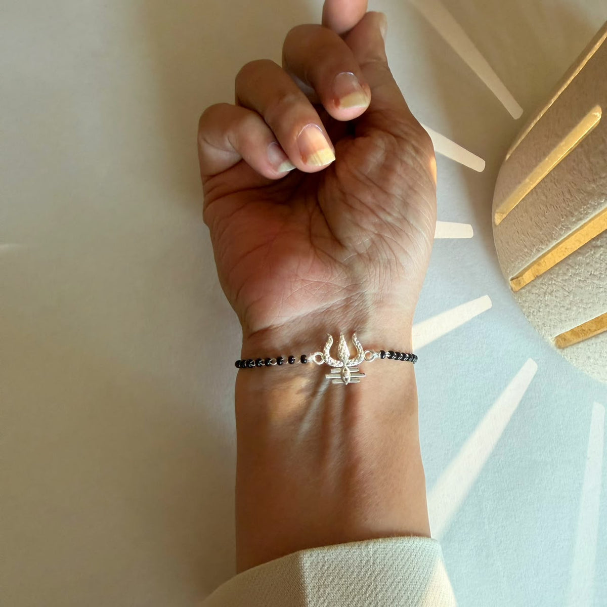 Shubh Trishul with Third Eye - 92.5 Silver Nazariya Bracelet