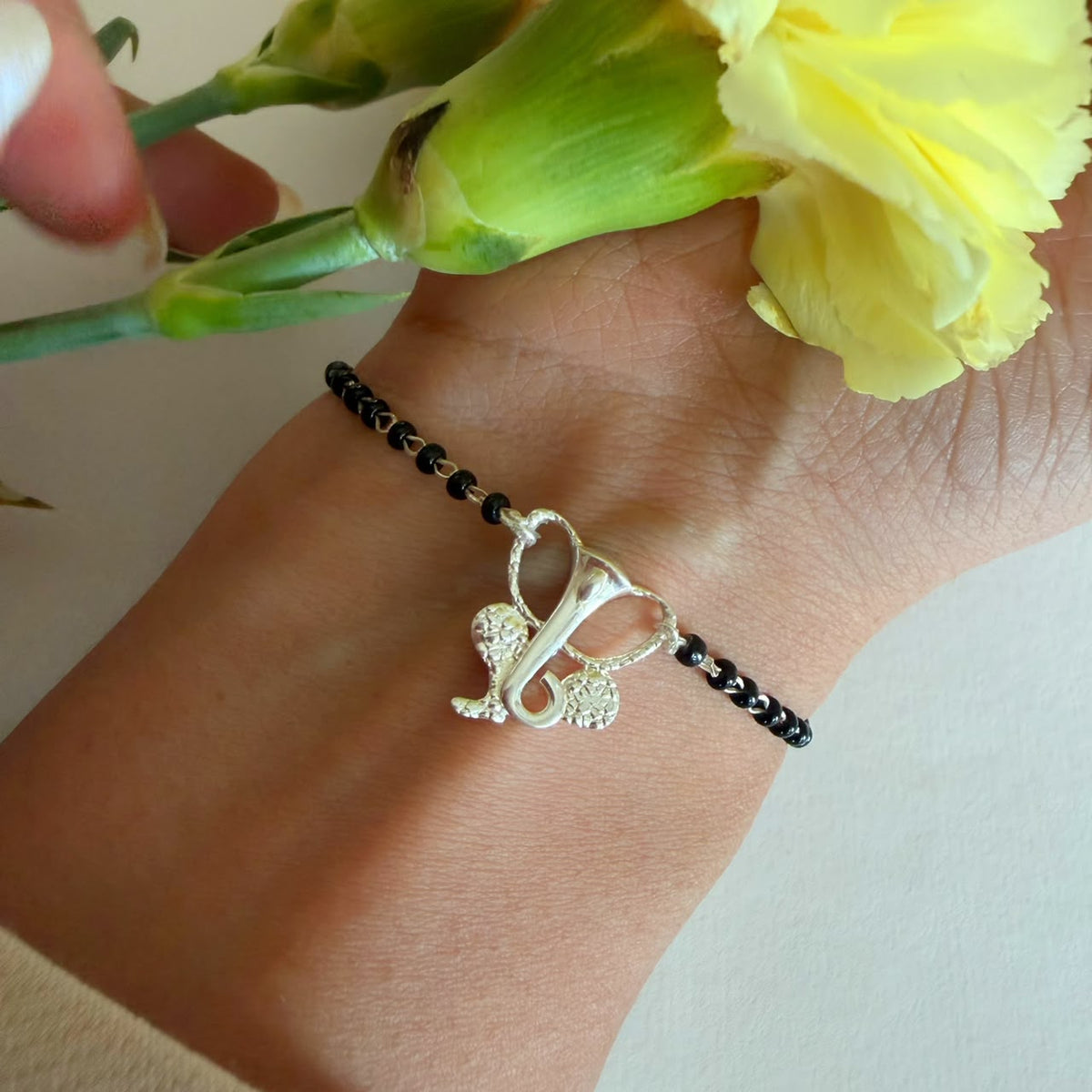 Shubh Ganesha - 92.5 Silver Nazariya Bracelet