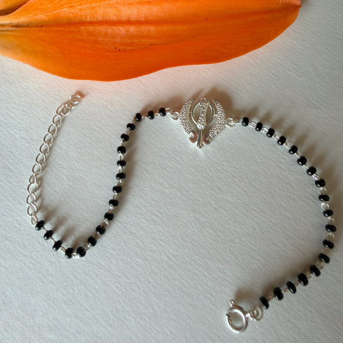 Shubh Khanda - 92.5 Silver Nazariya Bracelet